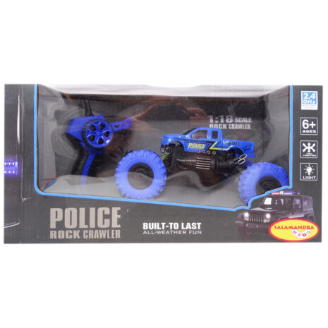 Masina de Teren cu Telecomanda Salamandra Kids®, Police Crawler, Albastru 5 Masina de Teren cu Telecomanda Salamandra Kids®, Police Crawler, Albastru