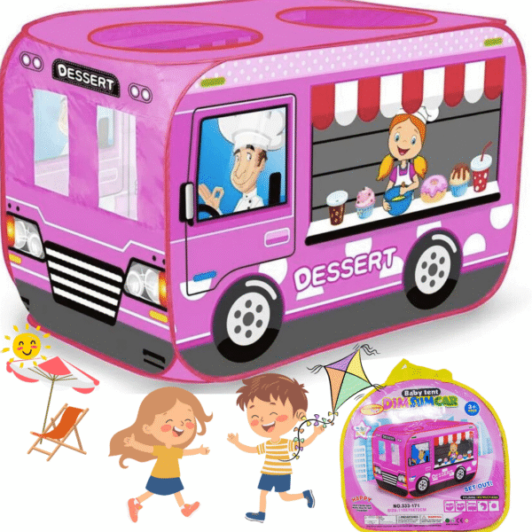 Cort Roz cu tematica Magazin de Dulciuri, pentru copii, Salamandra Kids