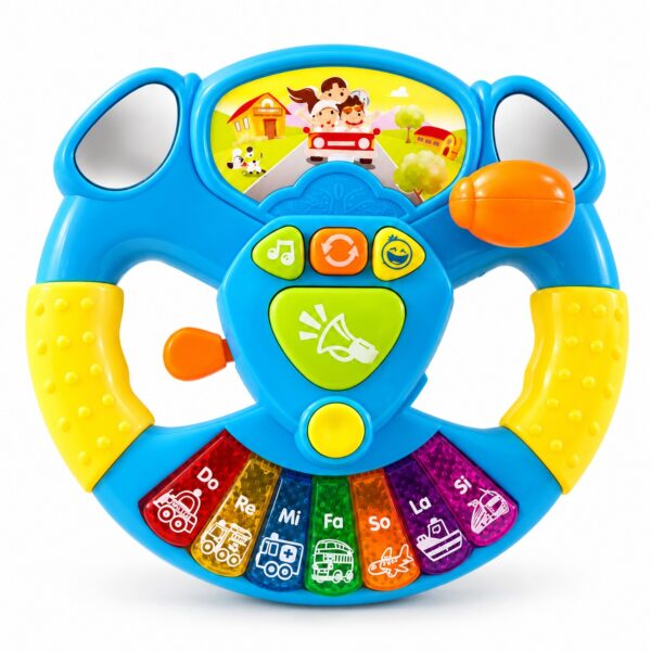 Volan de jucărie interactiv pentru copii cu lumini și sunete, 12+ luni