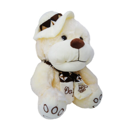 catel-de-plus-cu-palarie-si-fular-alb-maro-2094-4100 catel-de-plus-cu-palarie-si-fular-alb-maro-2094-4100