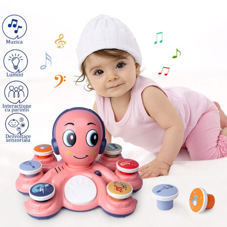 Jucarie muzicala interactiva caracatita Roz.jpg Jucarie muzicala interactiva caracatita Roz