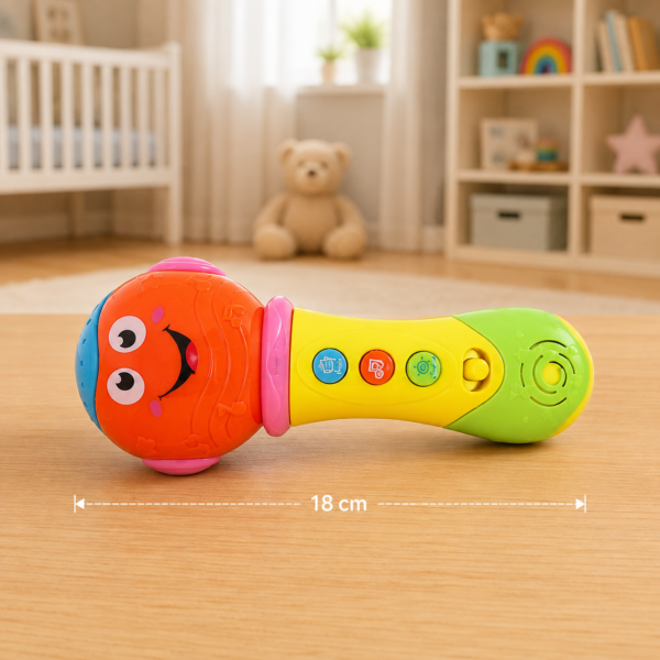 Microfon de jucărie cu lumini și cântece amuzante