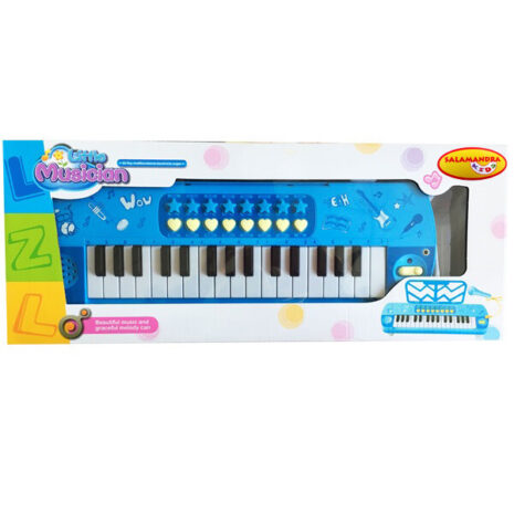 Orga electronica Little Musician cu microfon, albastra 4 Orga electronica Little Musician cu microfon, albastra
