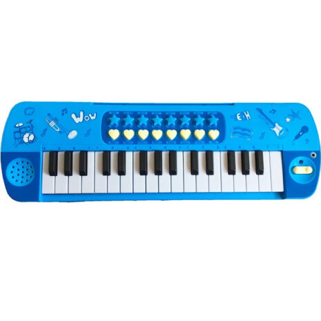 Orga electronica Little Musician cu microfon, albastra 3 Orga electronica Little Musician cu microfon, albastra