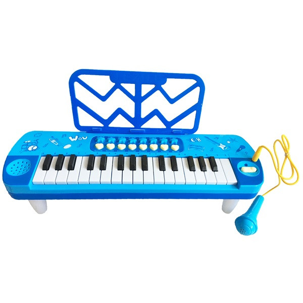 Orga electronica Little Musician cu microfon, albastra