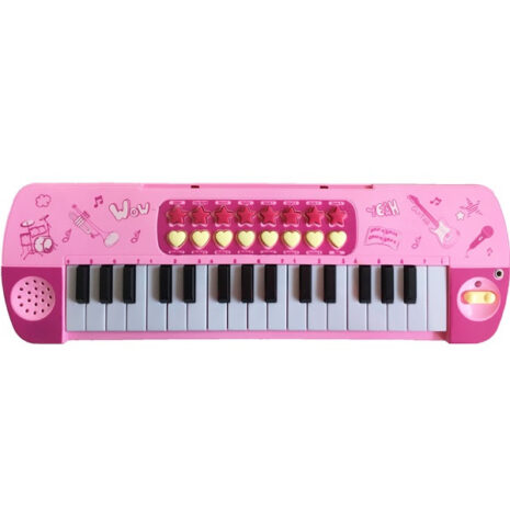 Orga electronica Little Musician cu microfon, roz 2 Orga electronica Little Musician cu microfon, roz
