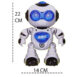 Robot Inteligent Salamandra Kids, Efecte Luminoase si Sonore, Alb cu Albastru, 22 cm